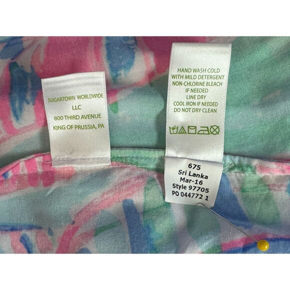 Lilly Pulitzer Sarasota Tunic Dress Women M EUC 3/4Sleeve V-neck Pink Out to Sea - Picture 7 of 14